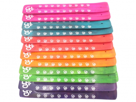 Räucherstäbchenhalter aus farbigem Holz - Ohm