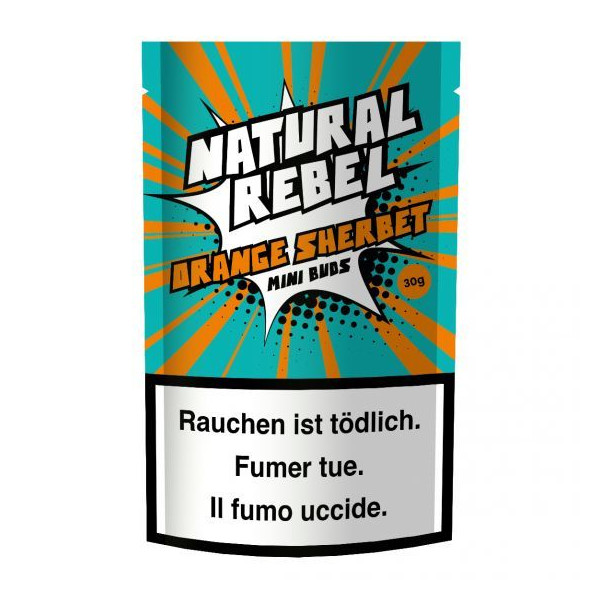 Natural Rebel, Orange Sherbet - mini Buds 30g Natural Rebel, Orange Sherbet - mini Buds 30g