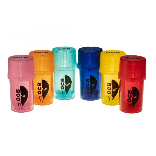OCB - Kunststoff 3-Part Grinder & Stash 2in1, Grinder und Aufbewahrung