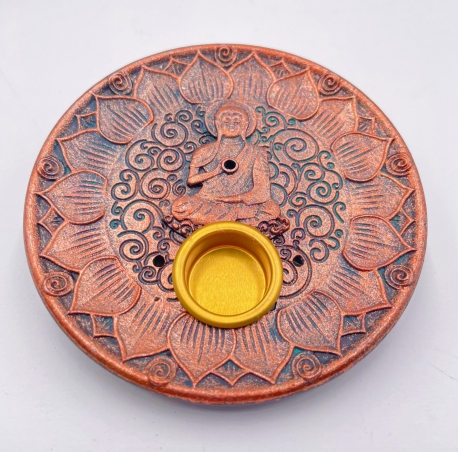 Bronze Räucherstäbchenhalter - Buddah