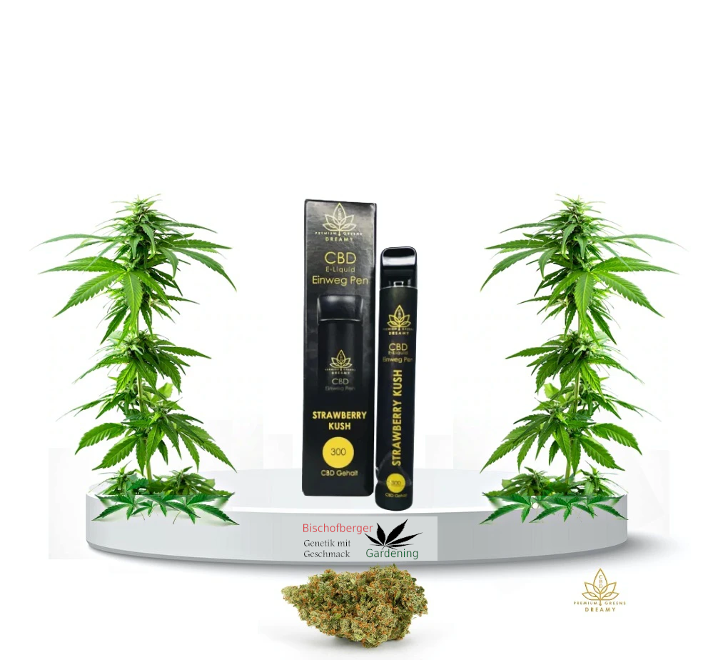 Dreamy CBD Vape - Strawberry Kush, mit Airflow Dreamy CBD Vape - Strawberry Kush, mit Airflow