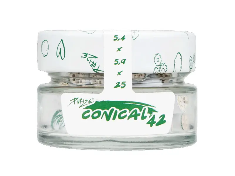 Purize Xtra Slim Conical - Aktivkohlefilter, 42Stk. Konisch Purize Xtra Slim Conical - Aktivkohlefilter, 42Stk. Konisch