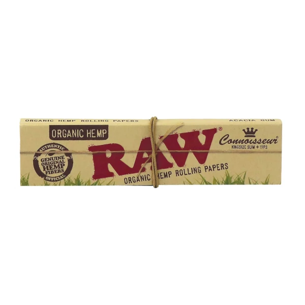 Raw - Organic Connoisseur Papers, King Size Slim (Papers + Tips)