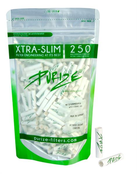 Purize Xtra Slim - Aktivkohlefilter, 250 Stk. Purize Xtra Slim - Aktivkohlefilter, 250 Stk.