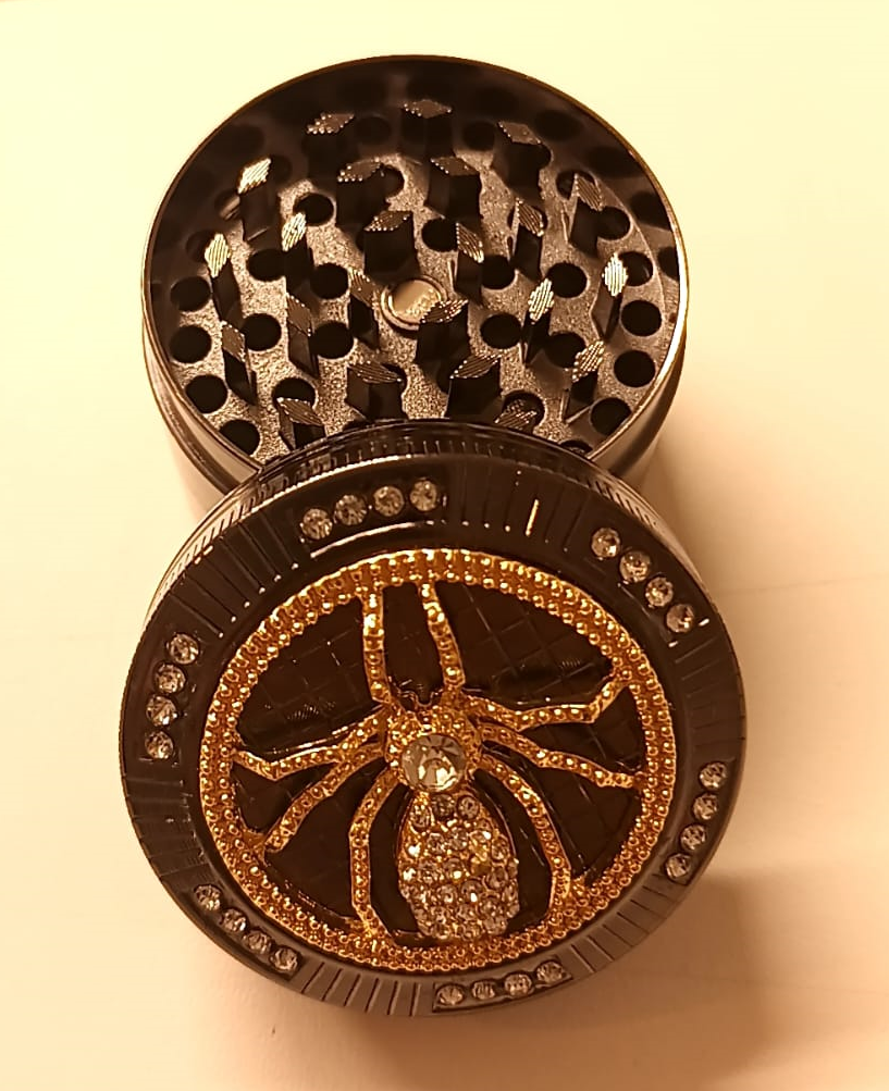 Bling Bling Grinder - 50mm, Spinne Schwarz